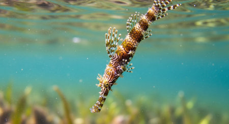 Underwater Marine Life with Tropical Fish in Blue Ocean.の写真素材