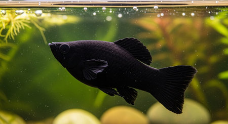 Underwater Marine Life with Tropical Fish in Blue Ocean.