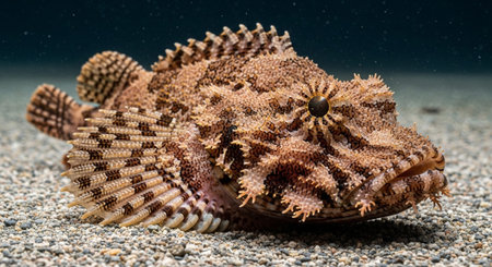 Underwater Marine Life with Tropical Fish in Blue Ocean.