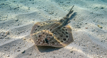 Underwater Marine Life with Tropical Fish in Blue Ocean.