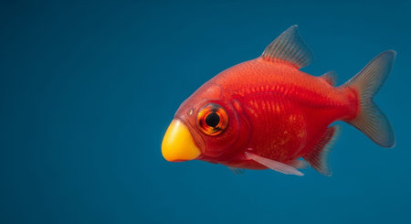 Underwater Marine Life with Tropical Fish in Blue Ocean.