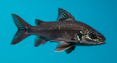 Underwater Marine Life with Tropical Fish in Blue Ocean.