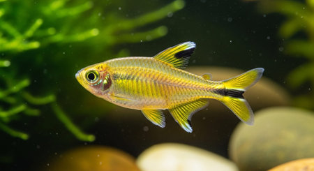 Underwater Marine Life with Tropical Fish in Blue Ocean.