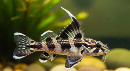 Underwater Marine Life with Tropical Fish in Blue Ocean.