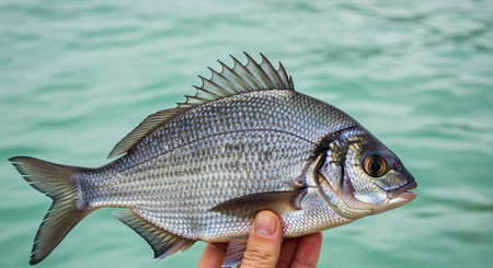 Underwater Marine Life with Tropical Fish in Blue Ocean.