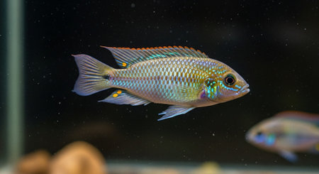 Underwater Marine Life with Tropical Fish in Blue Ocean.