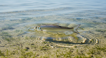 Underwater Marine Life with Tropical Fish in Blue Ocean.