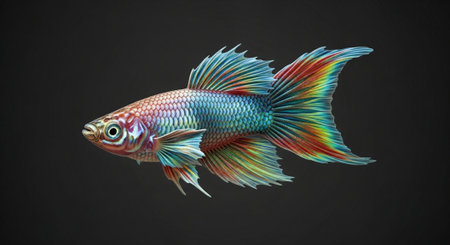 Underwater Marine Life with Tropical Fish in Blue Ocean.