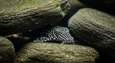 Underwater Marine Life with Tropical Fish in Blue Ocean.