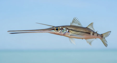 Underwater Marine Life with Tropical Fish in Blue Ocean.