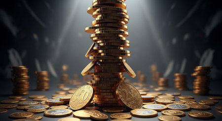 Finance and Money Management Concept Background.