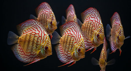 Underwater Marine Life with Tropical Fish in Blue Ocean.