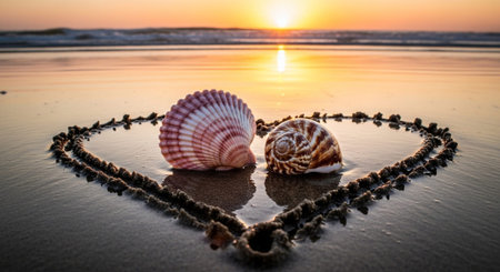 Romantic and Friendship Symbols with Abstract Light Background.