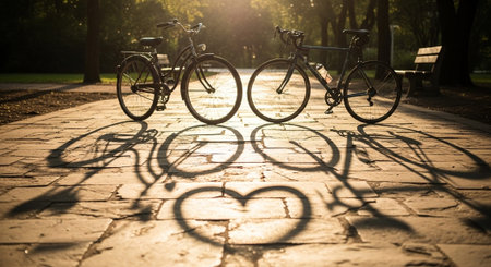 Romantic and Friendship Symbols with Abstract Light Background.