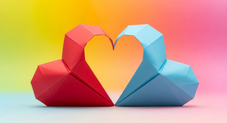 Romantic and Friendship Symbols with Abstract Light Background.