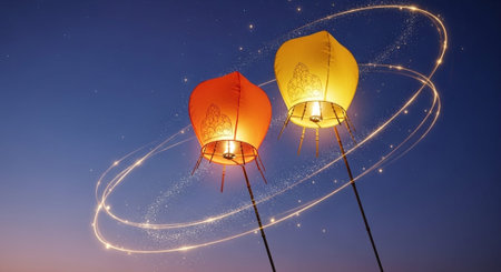 Romantic and Friendship Symbols with Abstract Light Background.の写真素材