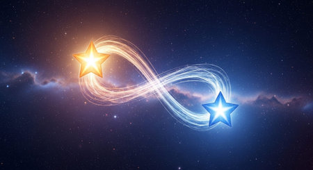Romantic and Friendship Symbols with Abstract Light Background.