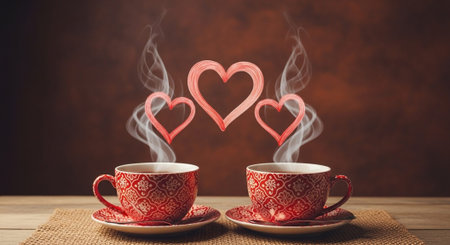 Romantic and Friendship Symbols with Abstract Light Background.