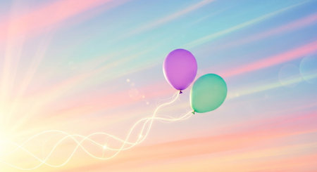 Romantic and Friendship Symbols with Abstract Light Background.