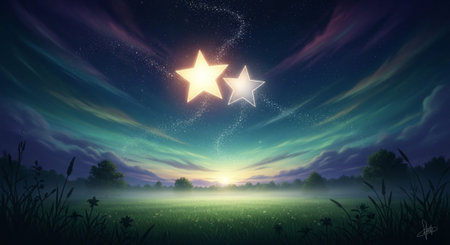 Romantic and Friendship Symbols with Abstract Light Background.
