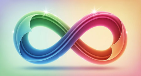 Romantic and Friendship Symbols with Abstract Light Background.