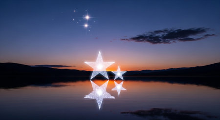 Romantic and Friendship Symbols with Abstract Light Background.