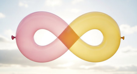Romantic and Friendship Symbols with Abstract Light Background.