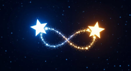 Romantic and Friendship Symbols with Abstract Light Background.