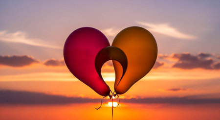 Romantic and Friendship Symbols with Abstract Light Background.