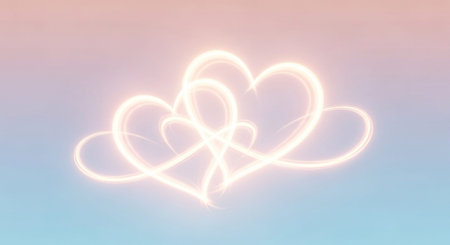 Romantic and Friendship Symbols with Abstract Light Background.