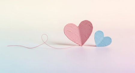 Romantic and Friendship Symbols with Abstract Light Background.