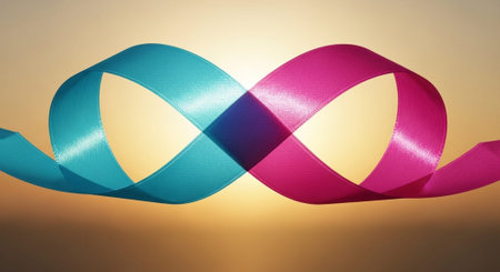 Romantic and Friendship Symbols with Abstract Light Background.