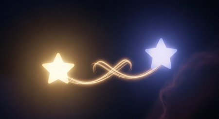 Romantic and Friendship Symbols with Abstract Light Background.