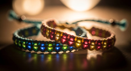 Romantic and Friendship Symbols with Abstract Light Background.