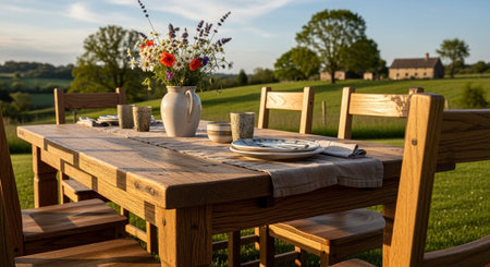 Modern Home Decor with Elegant Wooden Furniture.の写真素材