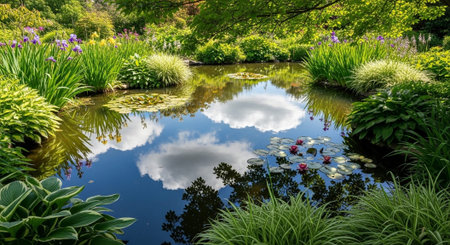 Colorful Garden Nature and Organic Farming Background.