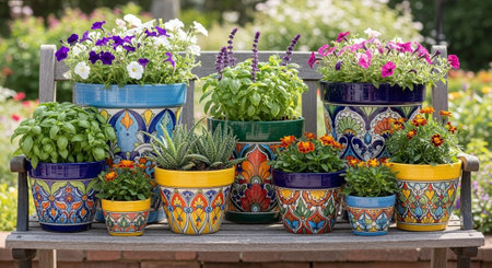 Colorful Garden Nature and Organic Farming Background.