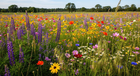 Colorful Garden Nature and Organic Farming Background.