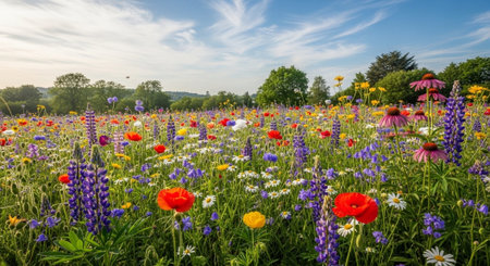 Colorful Garden Nature and Organic Farming Background.