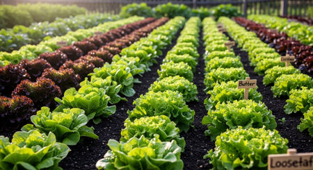 Colorful Garden Nature and Organic Farming Background.