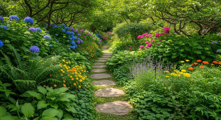 Colorful Garden Nature and Organic Farming Background.