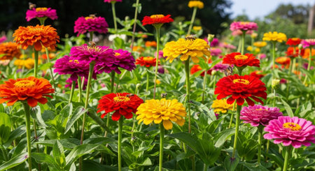 Colorful Garden Nature and Organic Farming Background.