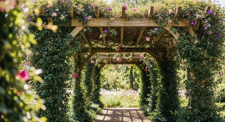 Colorful Garden Nature and Organic Farming Background.