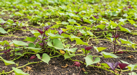 Colorful Garden Nature and Organic Farming Background.