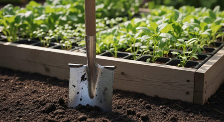 Colorful Garden Nature and Organic Farming Background.
