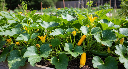 Colorful Garden Nature and Organic Farming Background.