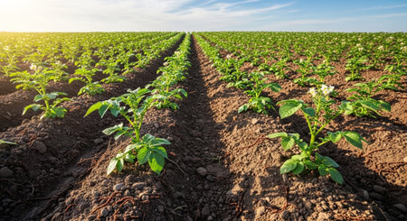 Colorful Garden Nature and Organic Farming Background.