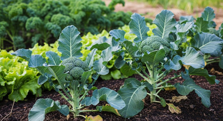 Colorful Garden Nature and Organic Farming Background.