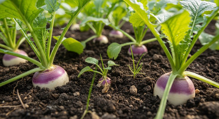 Colorful Garden Nature and Organic Farming Background.
