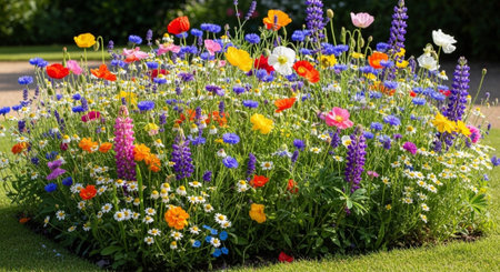 Colorful Garden Nature and Organic Farming Background.